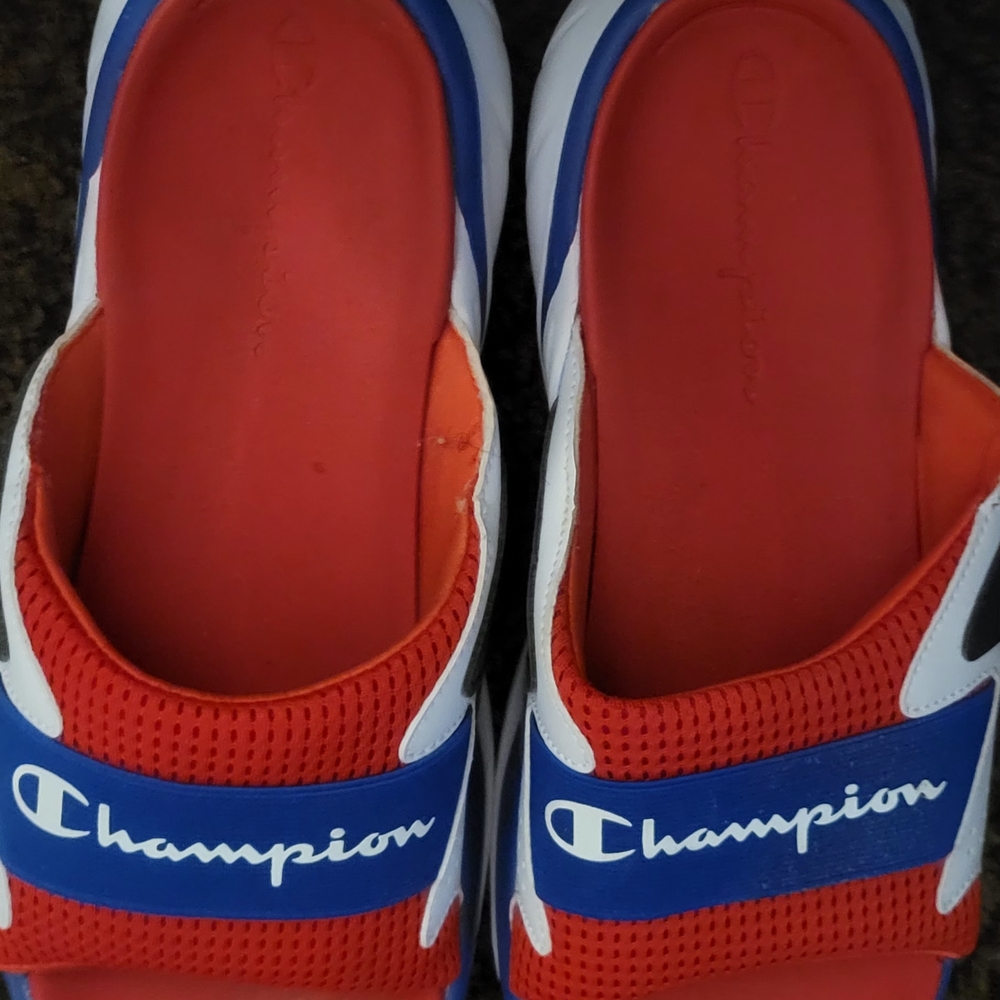 Champion  Red and Blue Slip-On Shoes